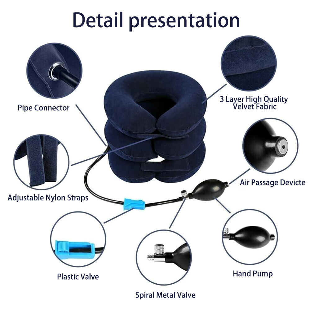 Cervical Neck Traction Device Collar Brace Support Pain Relief
