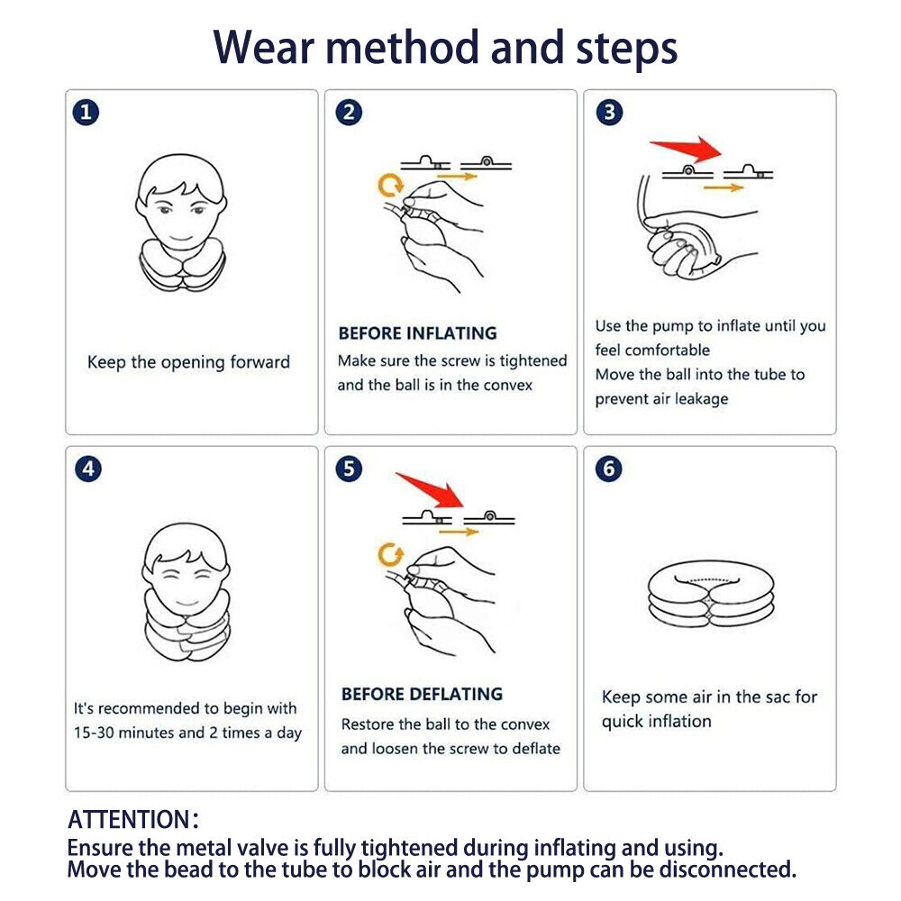 Cervical Neck Traction Device Collar Brace Support Pain Relief
