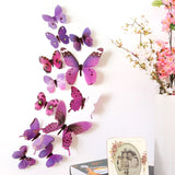 12 Pairs 3D DIY Wall Sticker Stickers Butterfly Home Decor Room Decorations Wall Stickers Poster Wallpaper