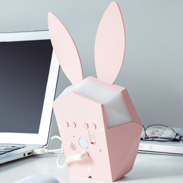 Bluetooth Cute Bunny Light Senior Alarm Clock Night Light Student Charging LED Sensor Light Smart Home Party Gift Light clock
