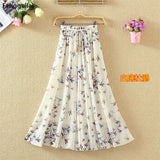 Quality Chiffon Skirt Colorful Print Bohemian Beach Summer Woman Fashion Clothes Vestidos Casual Female Party Long Maxi Skirts