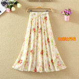 Quality Chiffon Skirt Colorful Print Bohemian Beach Summer Woman Fashion Clothes Vestidos Casual Female Party Long Maxi Skirts