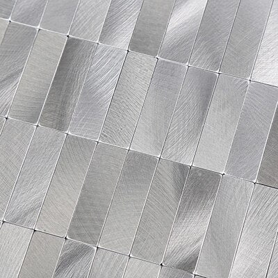 Wholesale 4 Sheets Peel and Stick Wall Tiles Backsplashes 12'' X 12'' Waterproof Metal Wall Stickers for Wall Decor 30cm Alloy