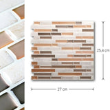 Vividtiles Wood Pattern Easy to DIY Self Adhesive Backsplash Vinyl Wallpaper 3D Peel and Stick Wall Tiles